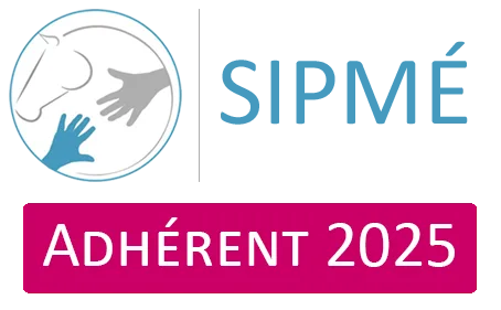 Logo Adhérent 2025 au Syndicat Interprofessionnel des Praticiens de la Médiation Equine.